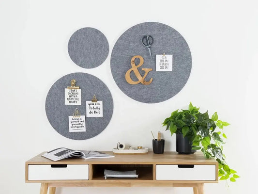 Three Pack of Grey Pinboards